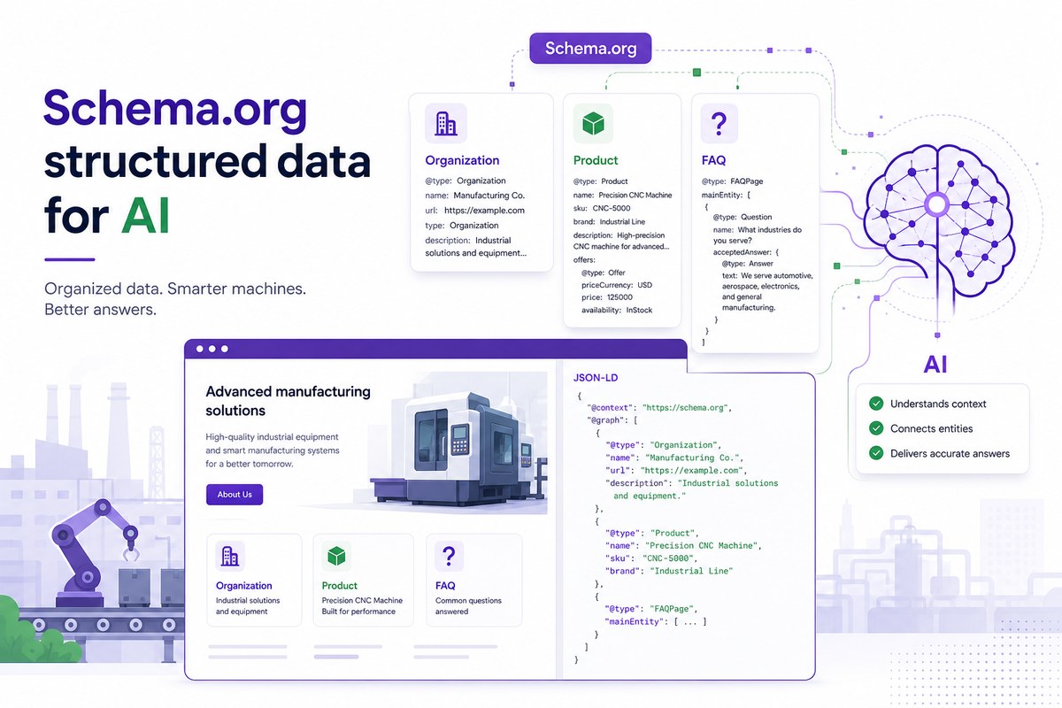 Schema.org 怎么配？让 AI 读懂你的制造企业官网